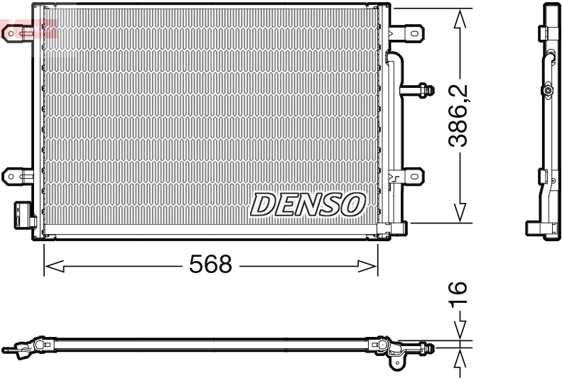 Condensator, climatizare DCN02038 DENSO