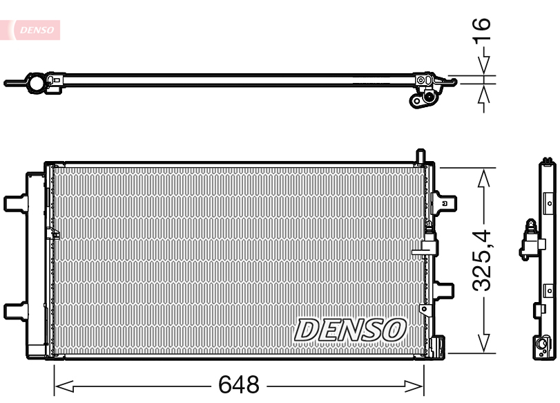 Condensator, climatizare DCN02040 DENSO