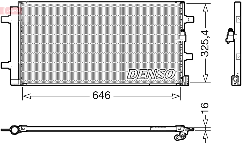 Condensator, climatizare DCN02041 DENSO