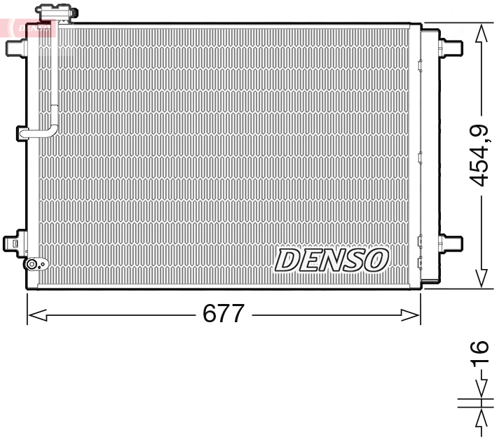 Condensator, climatizare DCN02046 DENSO