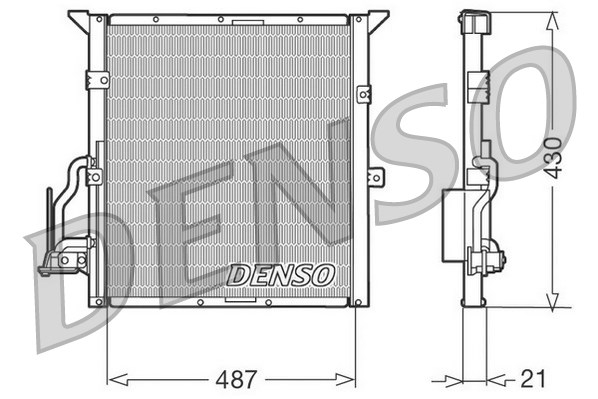 Condensator, climatizare DCN05002 DENSO