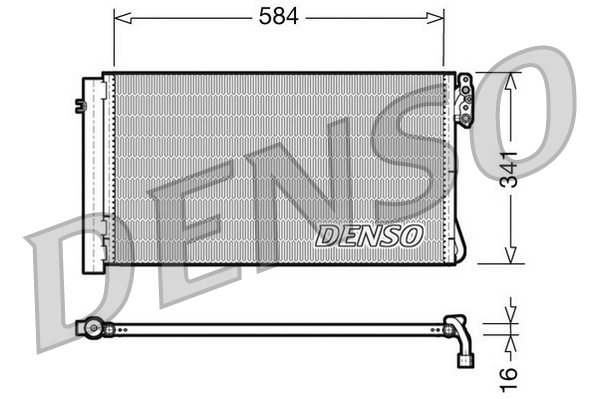 Condensator, climatizare DCN05012 DENSO