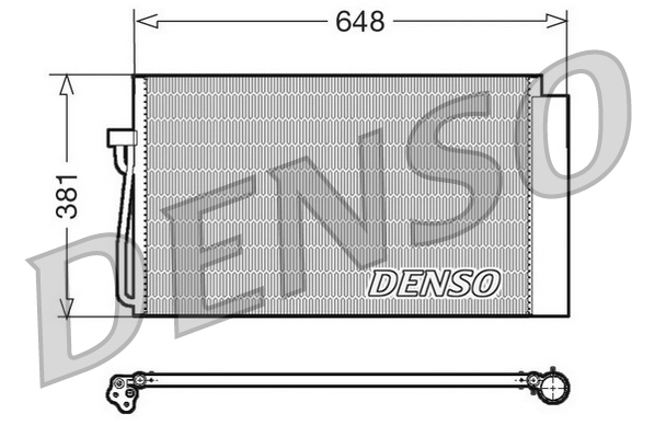 Condensator, climatizare DCN05017 DENSO