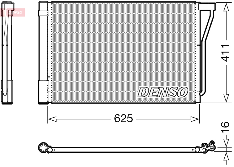 Condensator, climatizare DCN05022 DENSO