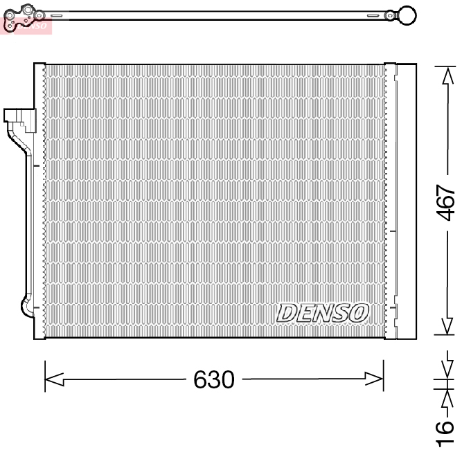 Condensator, climatizare DCN05029 DENSO