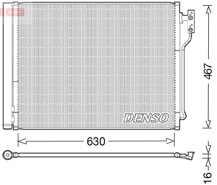 Condensator, climatizare DCN05031 DENSO