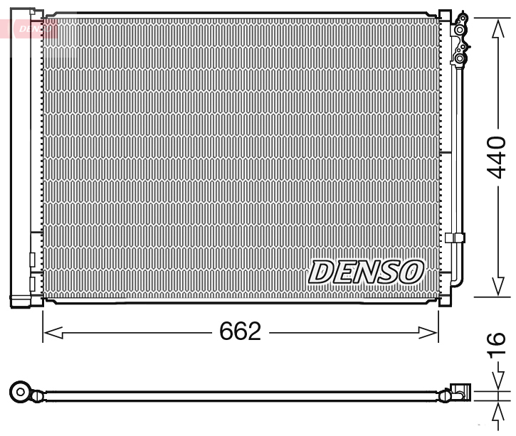 Condensator, climatizare DCN05032 DENSO