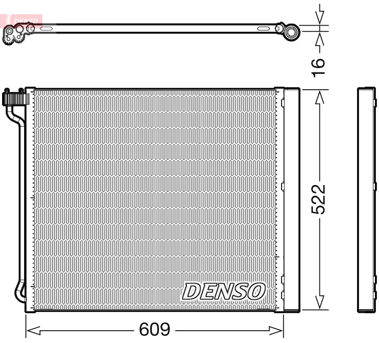 Condensator, climatizare DCN05034 DENSO