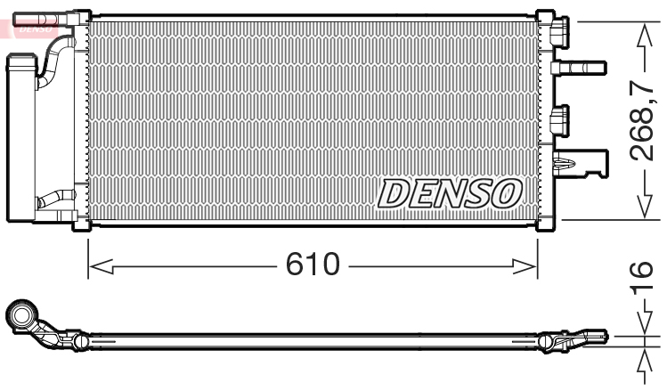 Condensator, climatizare DCN05036 DENSO