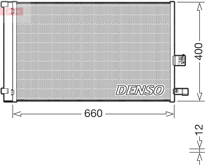 Condensator, climatizare DCN05037 DENSO