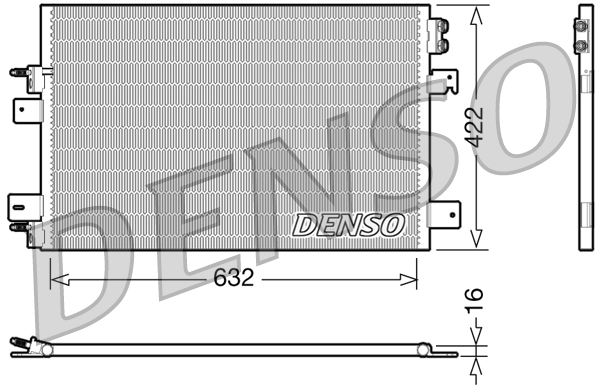 Condensator, climatizare DCN06007 DENSO