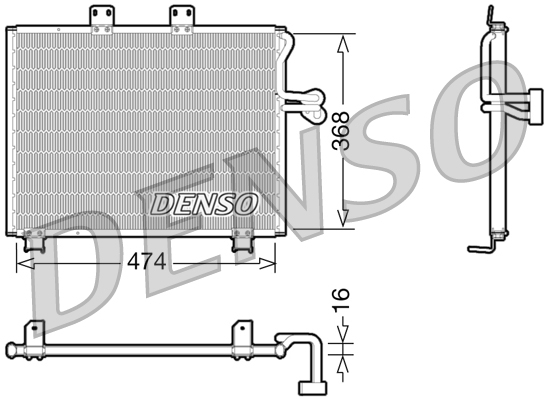 Condensator, climatizare DCN06013 DENSO