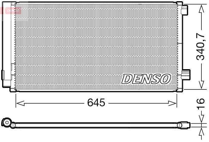 Condensator, climatizare DCN06020 DENSO