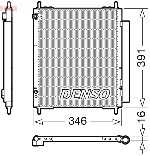 Condensator, climatizare DCN07003 DENSO