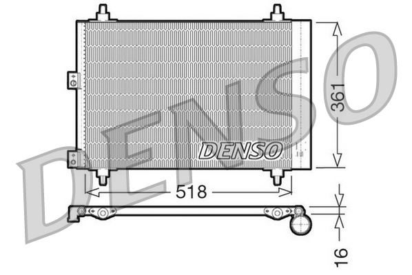 Condensator, climatizare DCN07006 DENSO