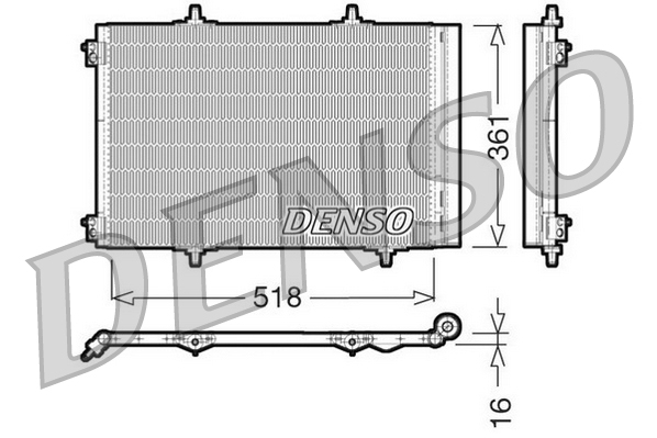 Condensator, climatizare DCN07013 DENSO