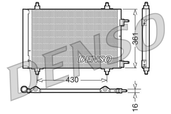 Condensator, climatizare DCN07019 DENSO