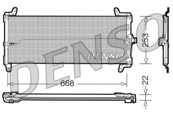 Condensator, climatizare DCN09001 DENSO