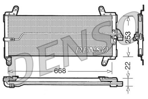 Condensator, climatizare DCN09002 DENSO