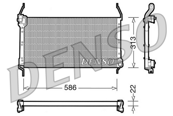 Condensator, climatizare DCN09013 DENSO