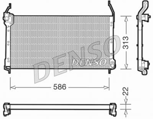 Condensator, climatizare DCN09014 DENSO