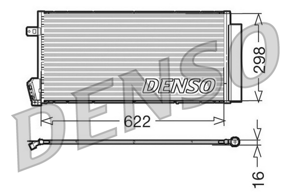 Condensator, climatizare DCN09018 DENSO