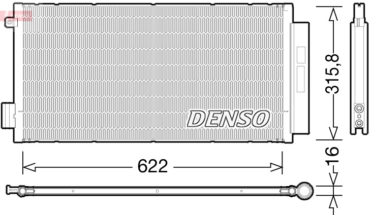 Condensator, climatizare DCN09044 DENSO