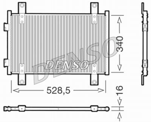 Condensator, climatizare DCN09051 DENSO