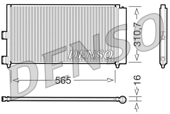 Condensator, climatizare DCN09070 DENSO