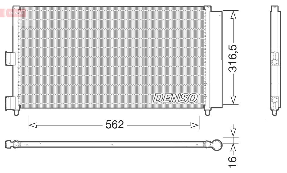 Condensator, climatizare DCN09072 DENSO