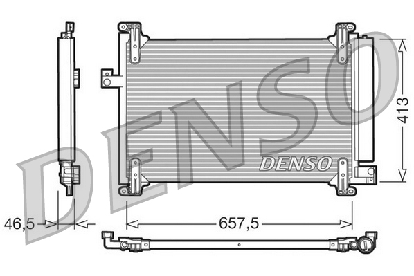 Condensator, climatizare DCN09083 DENSO