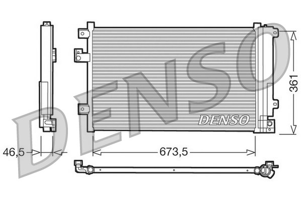 Condensator, climatizare DCN09084 DENSO