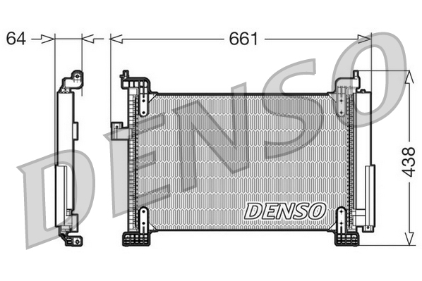 Condensator, climatizare DCN09085 DENSO