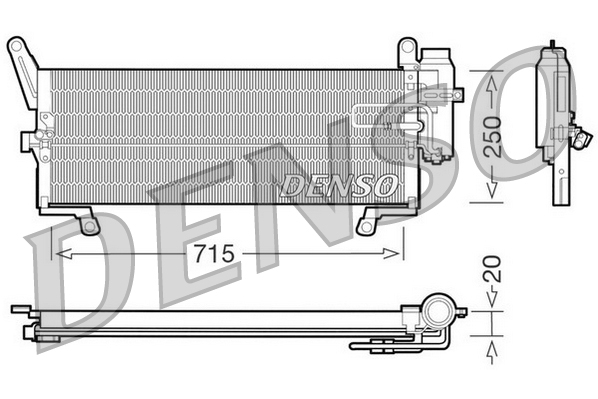 Condensator, climatizare DCN09091 DENSO