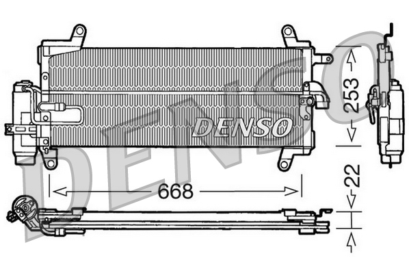 Condensator, climatizare DCN09093 DENSO
