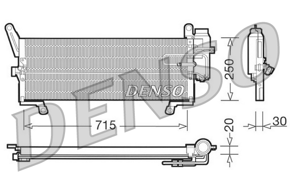Condensator, climatizare DCN09094 DENSO