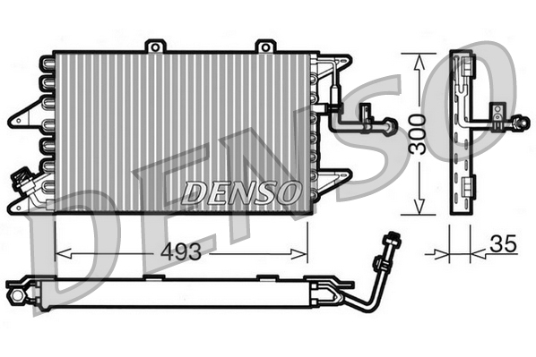 Condensator, climatizare DCN09096 DENSO