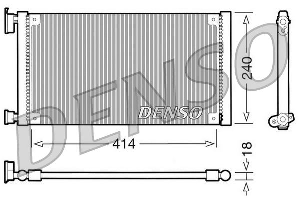 Condensator, climatizare DCN09120 DENSO