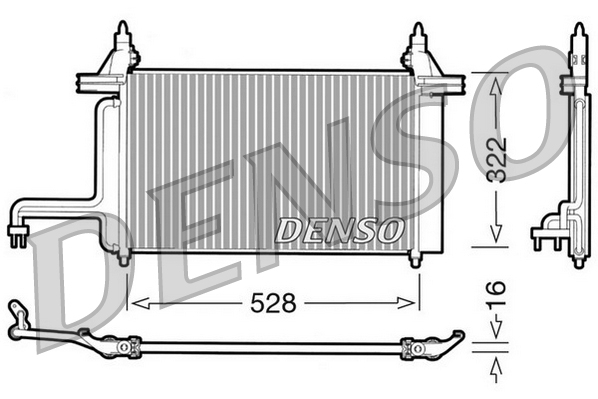 Condensator, climatizare DCN09130 DENSO