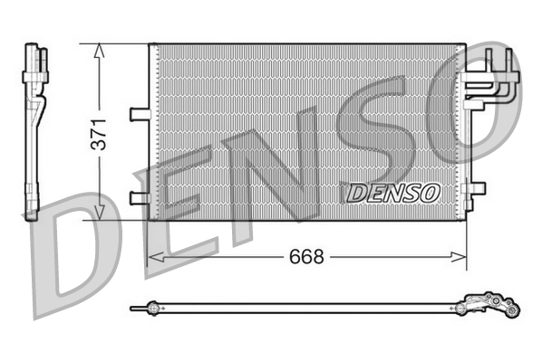Condensator, climatizare DCN10007 DENSO
