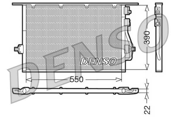 Condensator, climatizare DCN10014 DENSO