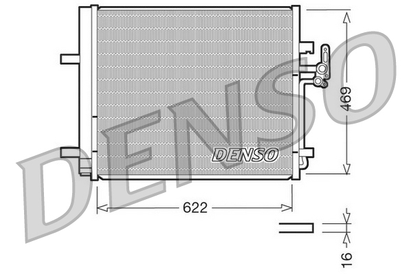 Condensator, climatizare DCN10016 DENSO