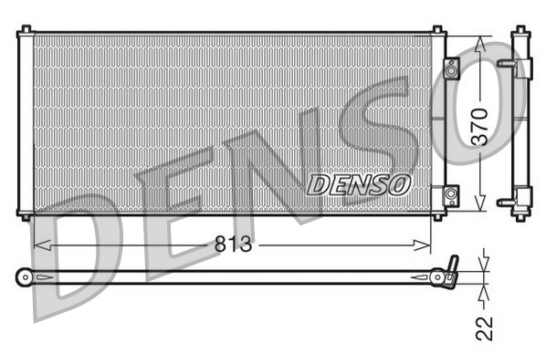 Condensator, climatizare DCN10018 DENSO