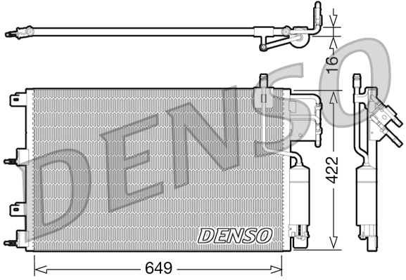 Condensator, climatizare DCN10023 DENSO