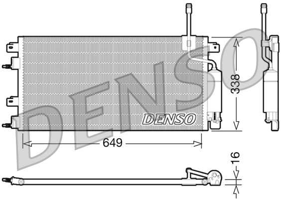 Condensator, climatizare DCN10024 DENSO