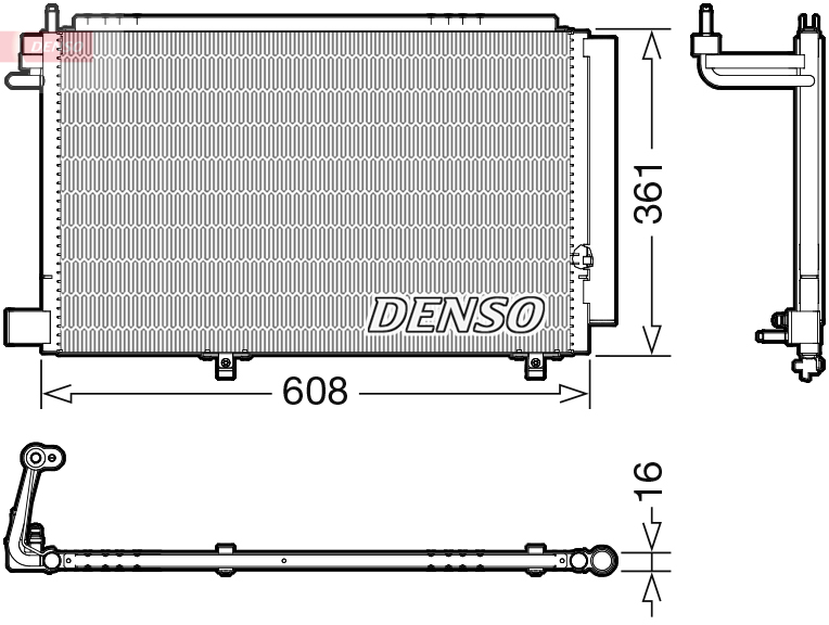 Condensator, climatizare DCN10041 DENSO