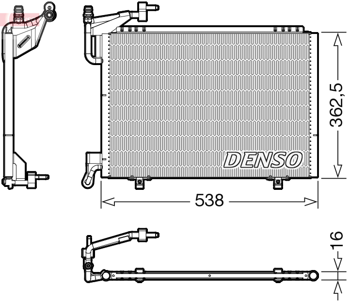 Condensator, climatizare DCN10042 DENSO