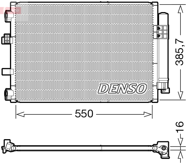 Condensator, climatizare DCN10043 DENSO