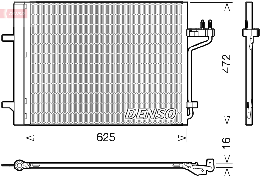 Condensator, climatizare DCN10047 DENSO