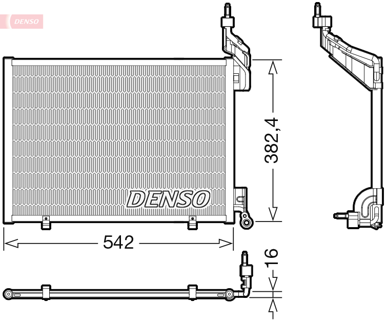 Condensator, climatizare DCN10048 DENSO